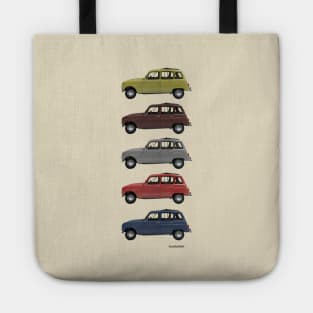 Five Renault 4's Tote