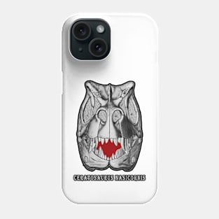 🦖 Fossil Skull of Ceratosaurus nasicornis Dinosaur Species Phone Case