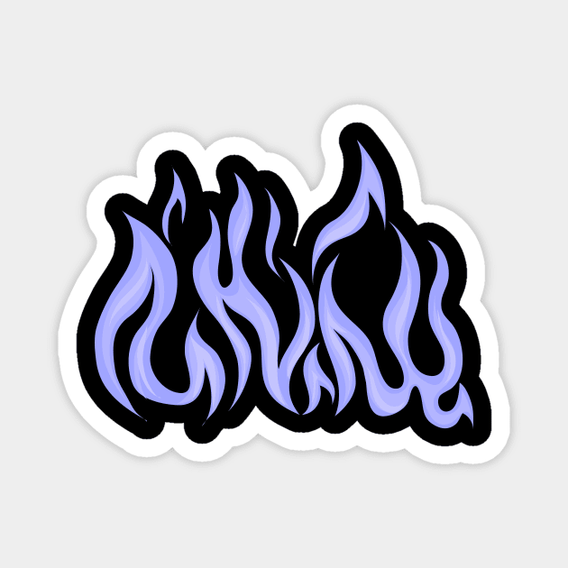 Just Purple Fire Magnet by Just In Tee Shirts