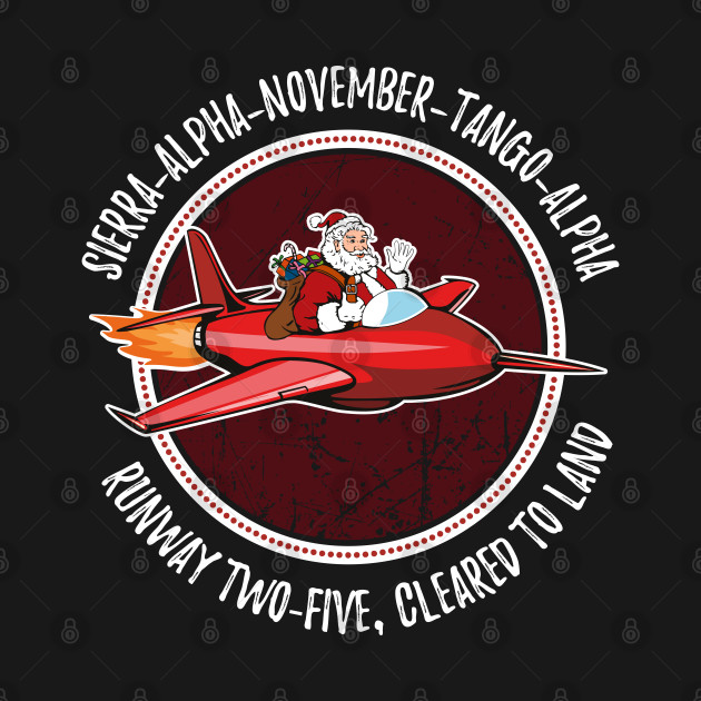 Discover Santa Airlines Pilot Christmas Gift Aviation Air Traffic Controller Holiday Retro Shirt - Pilot Gift - T-Shirt