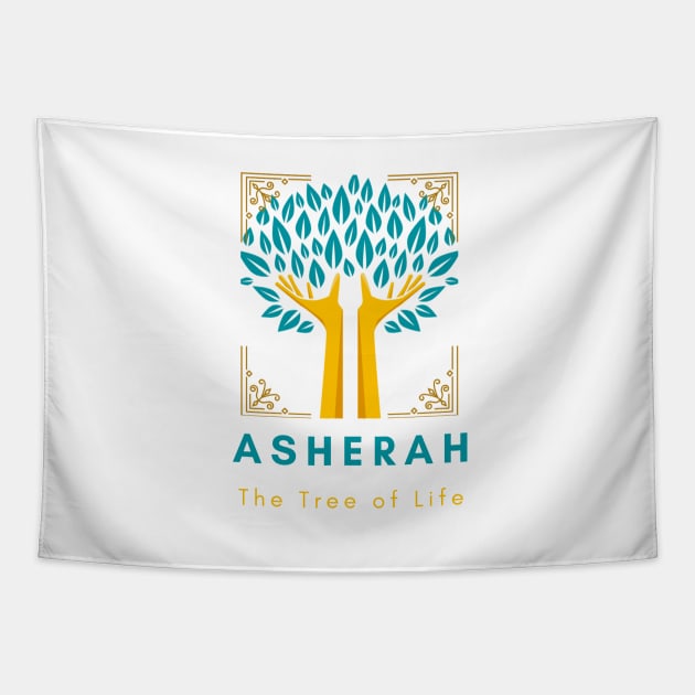 Goddess Asherah: The Tree of Life Tapestry by RainbowStudios