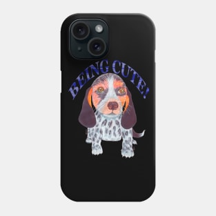 QUEEN ELIZABETH POCKET BEAGLE BEING CUTE INDIGO Phone Case