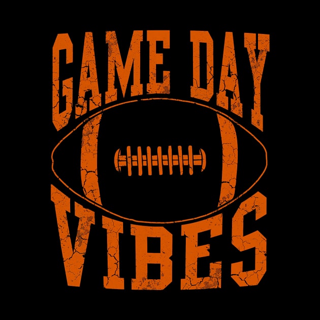 Game Day Vibes Football Vintage Distressed by everetto