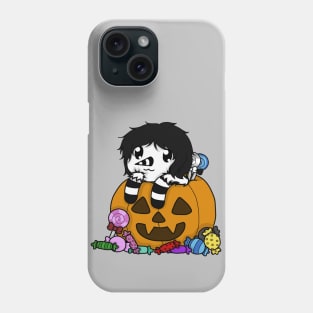 laughing jack pumpkin and candy Phone Case