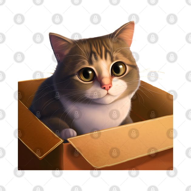 funny cat in box by TrvlAstral