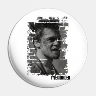 Tyler Durden black and white Pin