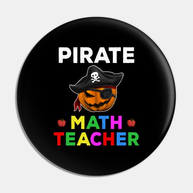 Pirate Math Teacher Funny Halloween Party Gift for Teachers Pin by kaza191