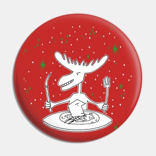 Christmas Moose eats man Pin