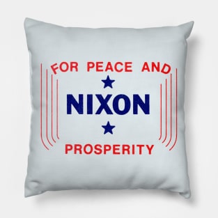 1972 Nixon for Peace and Prosperity Pillow