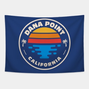 Retro Dana Point California Vintage Beach Surf Emblem Tapestry