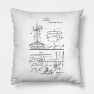 Switch Stand Vintage Patent Hand Drawing Pillow