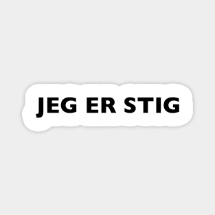 I AM THE STIG - Norwegian Black Writing Magnet