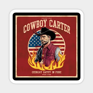 Cowboy Carter fire design Magnet