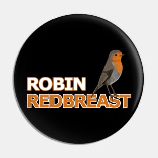 jz.birds Robin Redbreast Bird Watching Design Pin