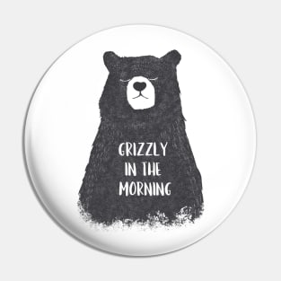 Grizzly in the morning bear Pin