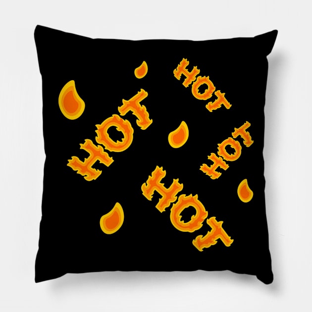 Hot Hot Hot Pattern Pillow by Jokertoons