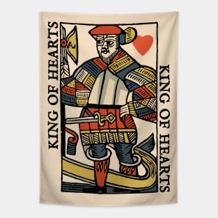 Character of Playing Card King of Hearts Tapestry