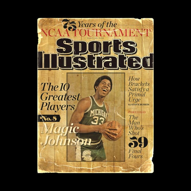 COVER SPORT - SPORT ILLUSTRATED - THE 8 MAGIC JOHNSON GREATEST PLAYERS by FALORI