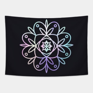 Colourful Mandala Flower Meditation Tapestry