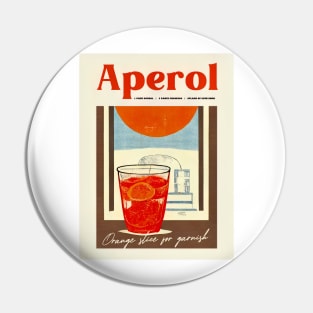 Retro Aperol Poster Sunny Day Homebar, Kitchen Bar Prints, Vintage Drinks, Recipe, Wall Art Pin