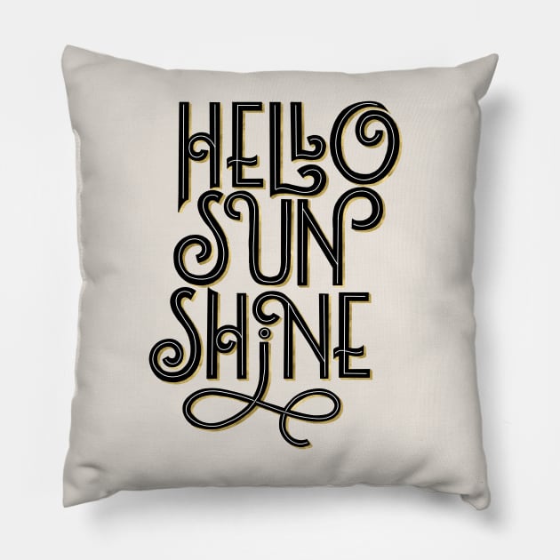 Hello Sunshine Pillow by CalliLetters