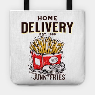 Print Design Vintage junk fries, retro design funny Tote