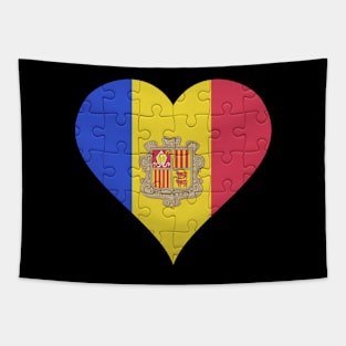 Andorran Jigsaw Puzzle Heart Design - Gift for Andorran With Andorra Roots Tapestry