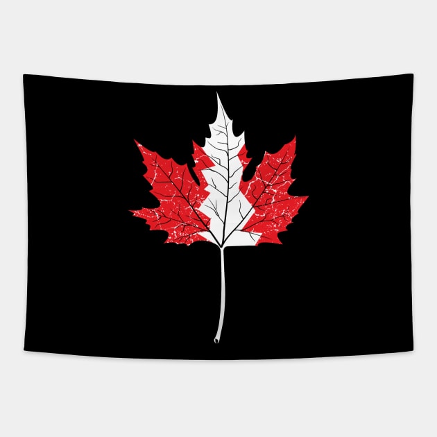 Canadian Flag Maple Leaf Tapestry by Mila46