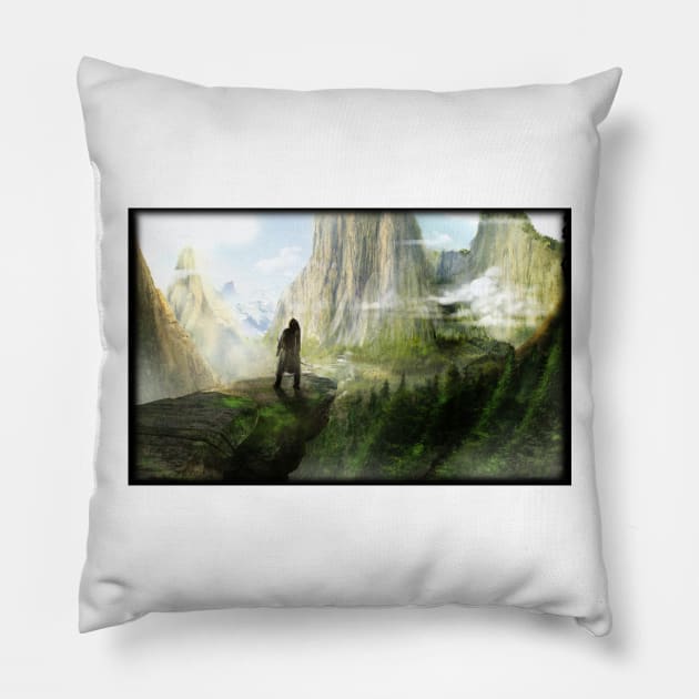 L'archer qui guette la valée Pillow by guest2xejd470o53lxtxbgyxz