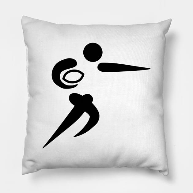 Rugby union Summer Sports Pillow by jonathanptk