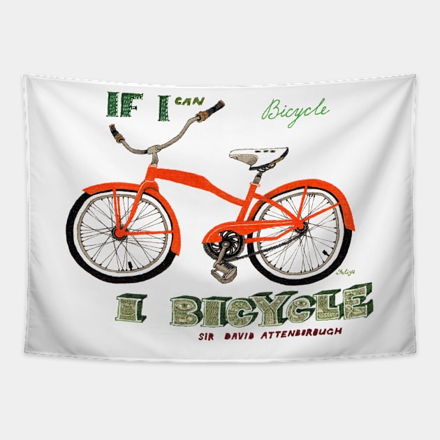 If I can bicycle, I bicycle Tapestry by Golden Section