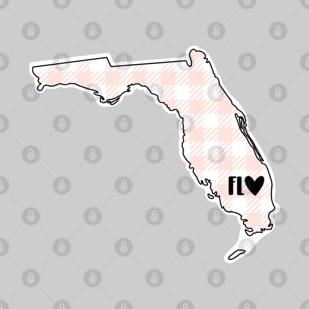 USA States: Florida (pink plaid) by LetsOverThinkIt