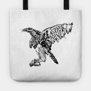 Harpy Eagle Ink Drawing Tote