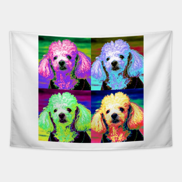 Toy Poodle Pop Art Tapestry by Naves