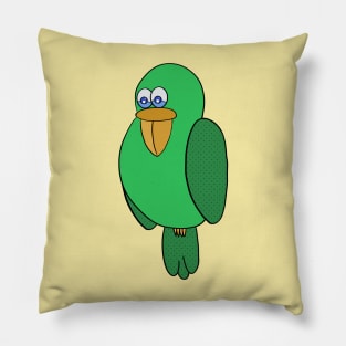 Green parakeet Pillow