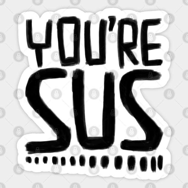 Youre Sus Emoji | Sticker