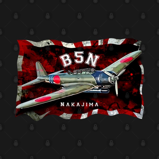 Nakajima B5N Japaness vintage airplane by aeroloversclothing