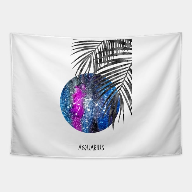 Aquarius Constellation, Aquarius Tapestry by RosaliArt