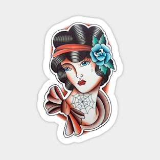 Lady Face with Tattoos Tattoo Design Magnet