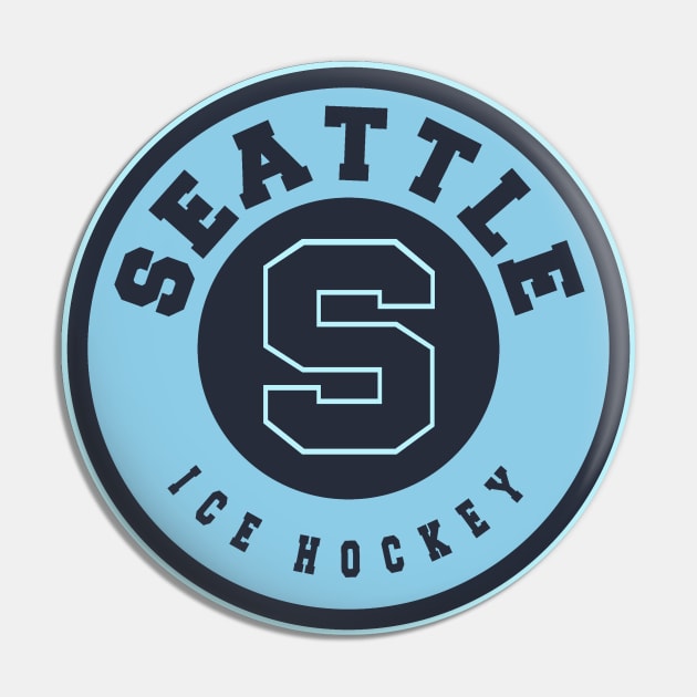 Seattle ice hockey Pin by BVHstudio