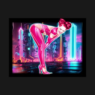 Pinup Pink fetish - neon city T-Shirt