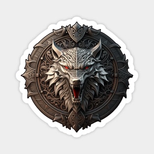 School of the Wolf medallion Magnet