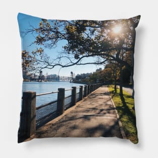 Roosevelt Island Golden Hour Manhattan Pillow