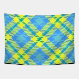 Fun Plaid Pattern Tapestry