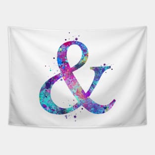 Ampersand Watercolor Typography Tapestry