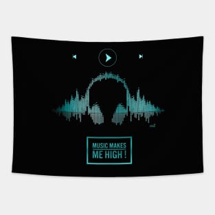 Night music blue Tapestry