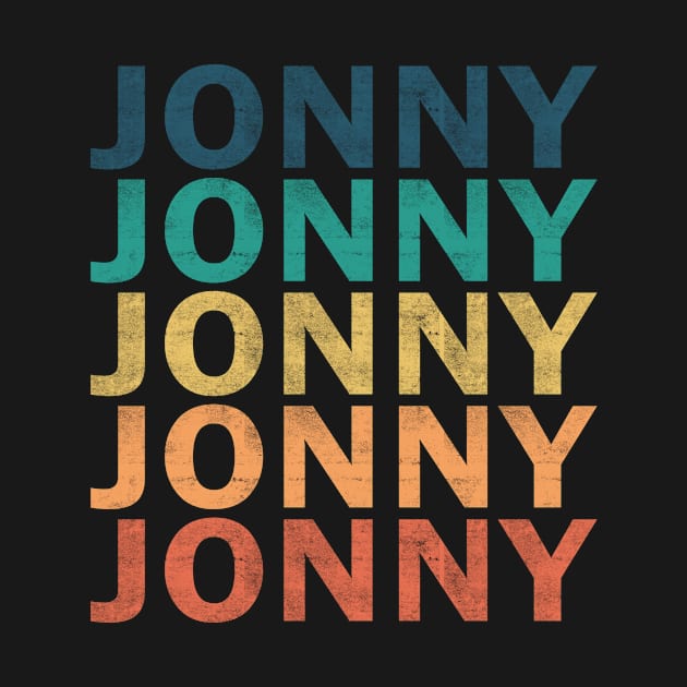 Jonny Name T Shirt - Jonny Vintage Retro Name Gift Item Tee by henrietacharthadfield