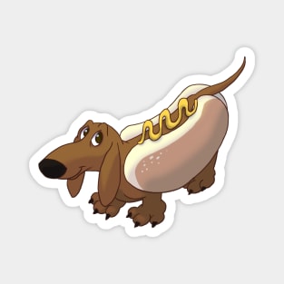 Dachshund in Hot Dog Costume Magnet