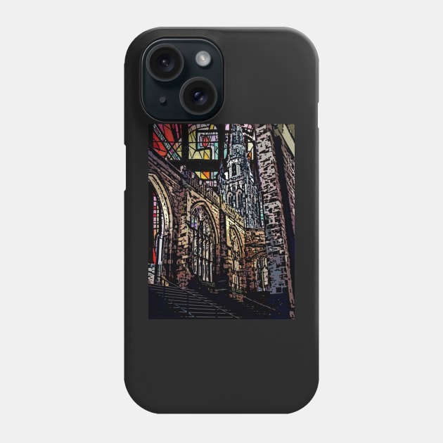 Coventry Cathedral winged heart Phone Case by bywhacky