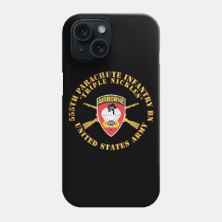 555th Infantry Parachute Bn SSI - Triple Nickles w Br X 300 Phone Case